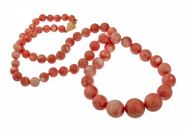 COLLANA IN CORALLO ROSA  - Asta ASTA 282 OTTOBRE 2024 ASTA DI ARTE ANTICA E ASIATICA - Casa d'Aste Babuino