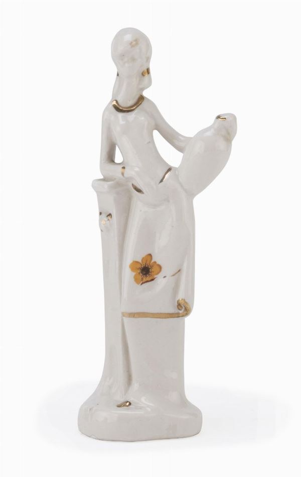 PORCELLANA DONNA CON ANFORA