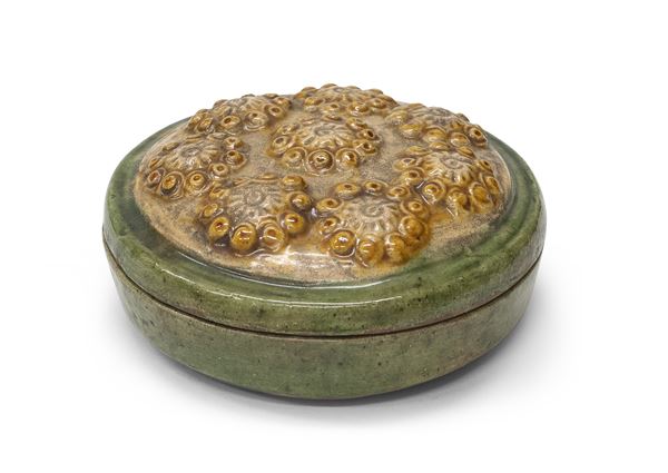 PICCOLA SCATOLA IN CERAMICA INVETRIATA, CINA PRIMA META' XX SECOLO