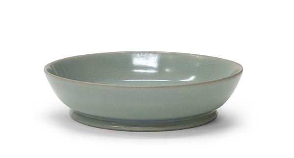 PIATTINO IN PORCELLANA CELADON, CINA XX SECOLO