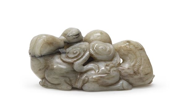 PICCOLO GRUPPO IN GIADA, CINA INIZI XX SECOLO