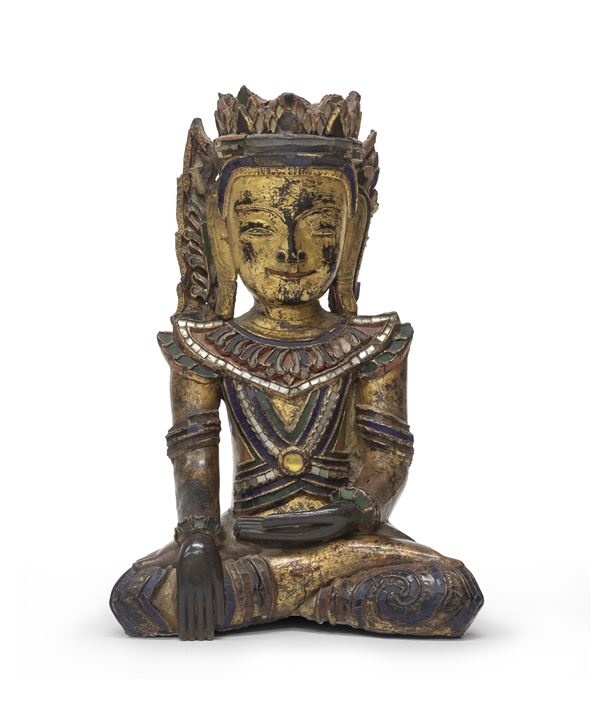 SCULTURA IN LEGNO, BIRMANIA INIZI XX SECOLO