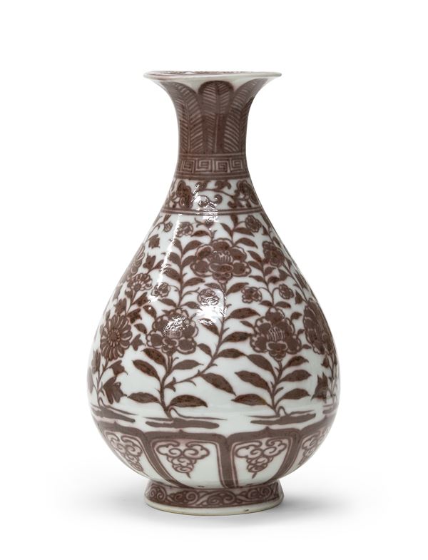 BEL VASO IN PORCELLANA, CINA FINE XIX-INIZI XX SECOLO