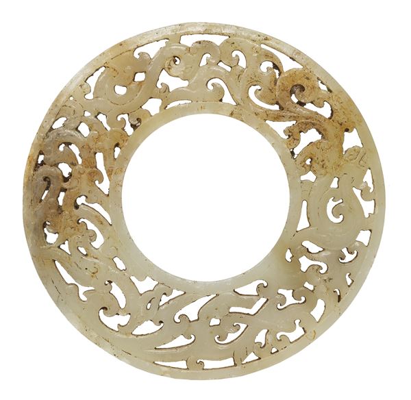 DISCO BI IN GIADA, CINA INIZI XX SECOLO