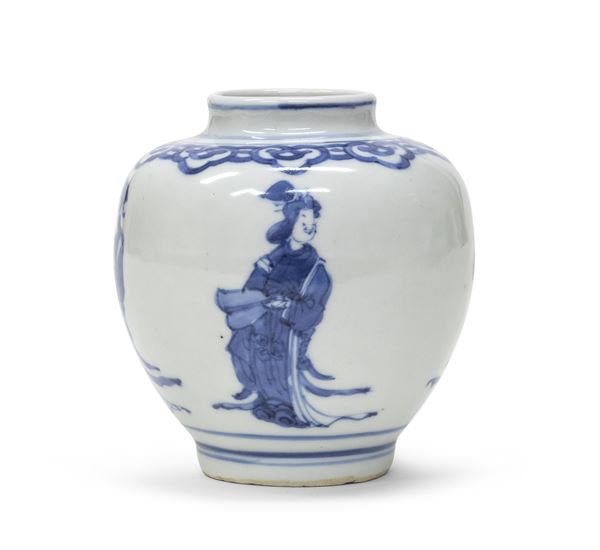 PICCOLA GIARA IN PORCELLANA, CINA FINE XIX-INIZI XX SECOLO
