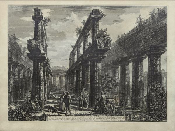 INCISIONE TEMPIO DI NETTUNO DI GIOVANNI BATTISTA PIRANESI