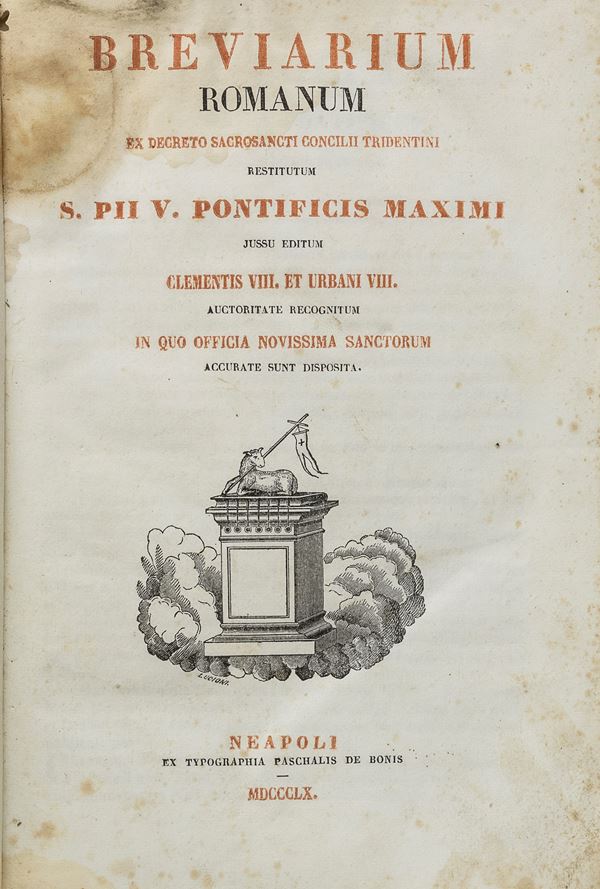 VOLUME DI BREVIARIUM ROMANUM