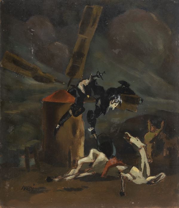 DIPINTO DON CHISCIOTTE DI LUIGI SURDI