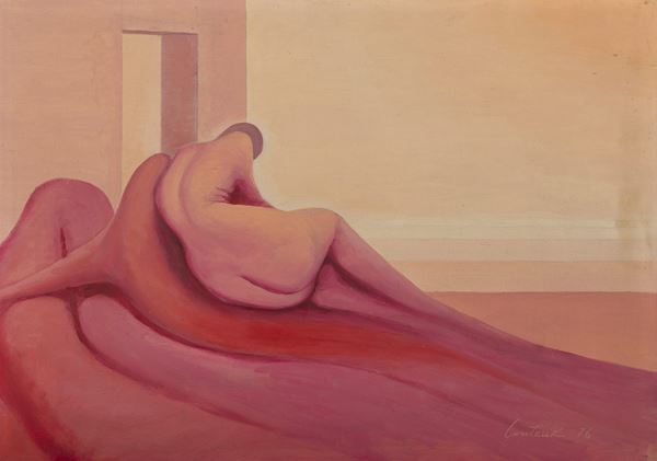 DIPINTO NUDO DI AUGUSTO CONTI, 1976