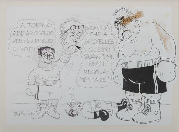 CARICATURA DI GIORGIO FORATTINI, 1997