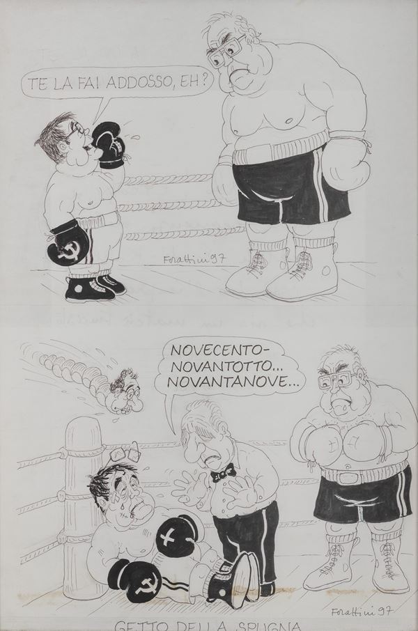 CARICATURA DI GIORGIO FORATTINI, 1997