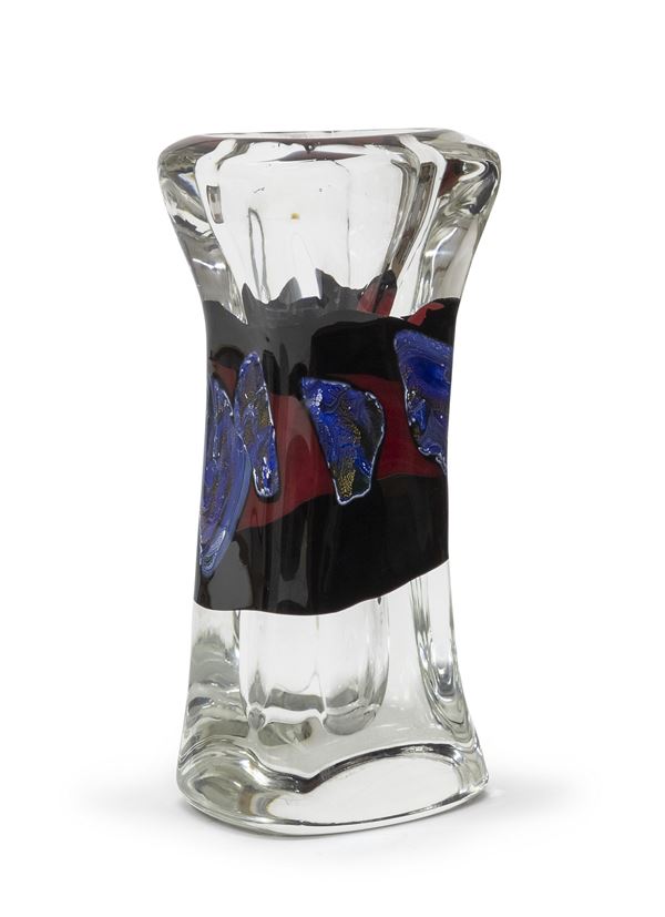 GRANDE VASO DI GIANCARLO SIGNORETTO, MURANO ANNI '80