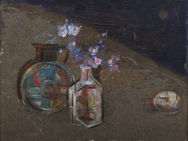 DIPINTO NATURA MORTA DI SCIDDEL, 1965
