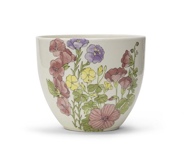 CACHE-POT IN CERAMICA ERNESTINE, ANNI '50