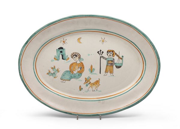 PIATTO IN CERAMICA, CER CASSETTA, VIETRI