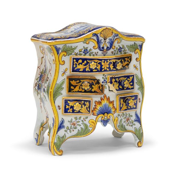 MODELLINO DI CASSETTIERA IN CERAMICA, MOSANIC FRANCIA