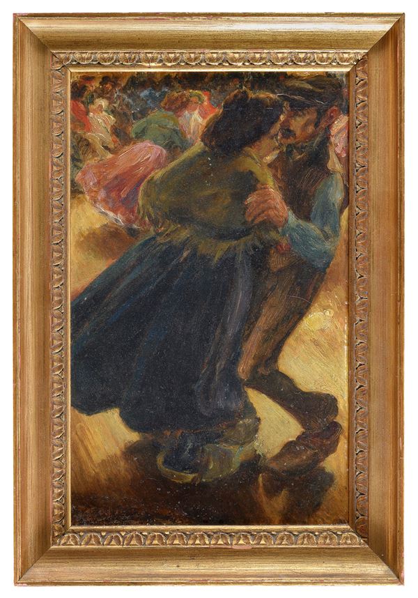DIPINTO IL BALLO DI PITTORE FRANCESE INIZIO NOVECENTO