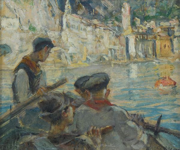 DIPINTO MARINARETTI IN BARCA
