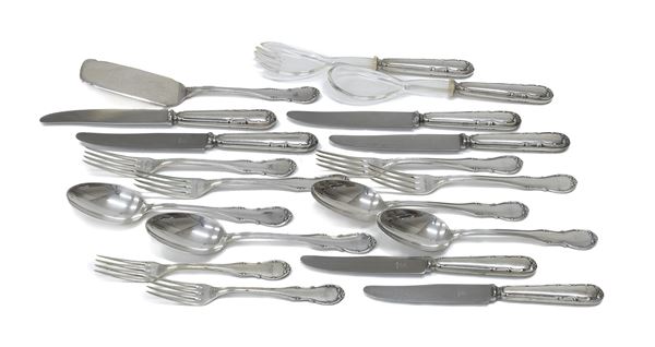 SERVIZIO DI POSATE IN ARGENTO DA DODICI, PADOVA 1946-1968