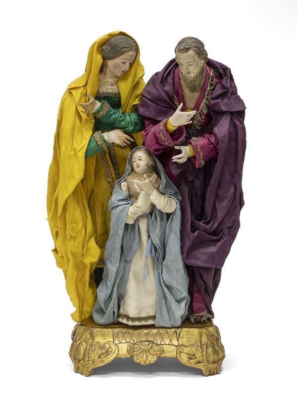 SACRA FAMIGLIA DA PRESEPE, NAPOLI XIX SECOLO