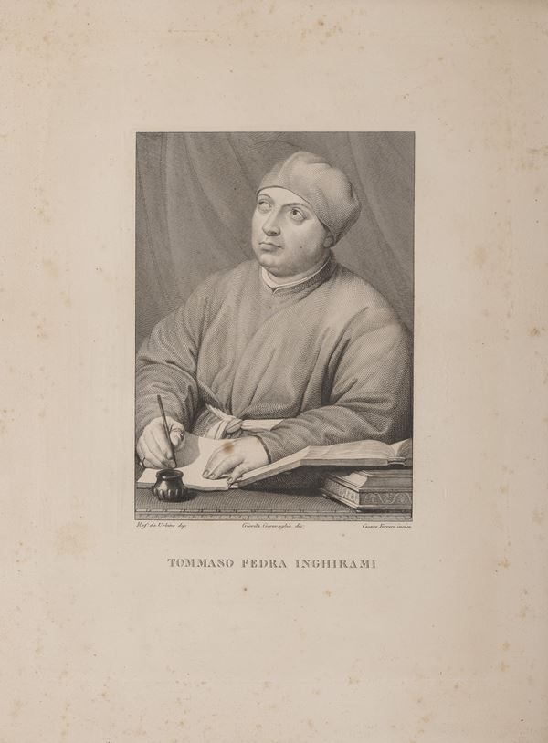 INCISIONE RITRATTO DI TOMMASO FEDRA INGHIRAMI, XIX SECOLO