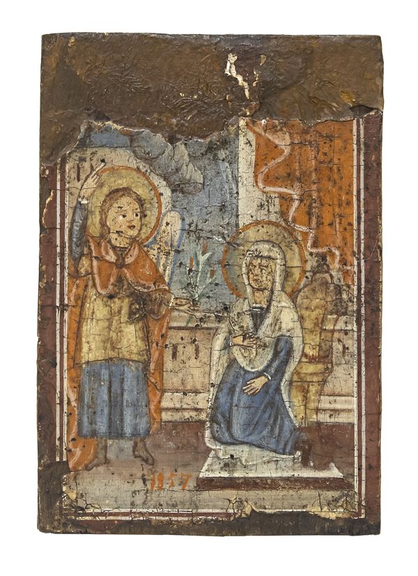 PICCOLA ICONA DA VIAGGIO, XIX SECOLO