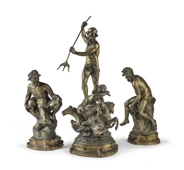 TRITTICO IN BRONZO, XIX SECOLO