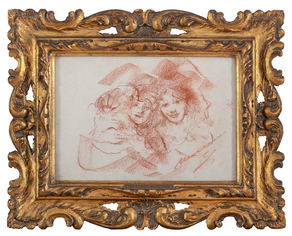 DISEGNO DOUBLE-FACES DI ANTONIO MANCINI