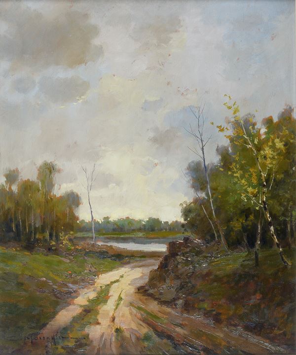 DIPINTO PAESAGGIO DI CLETO MOIRAGHI