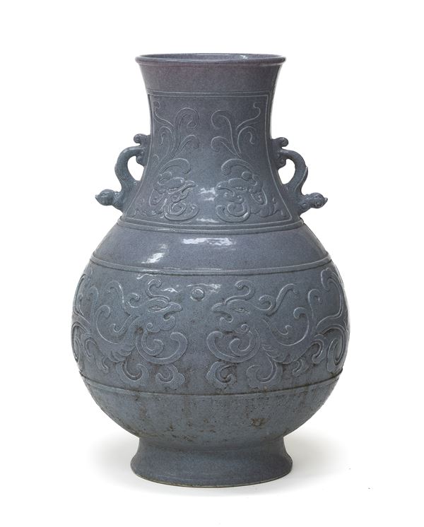 VASO IN PORCELLANA A FONDO VERDE, CINA PRIMA META' XX SECOLO
