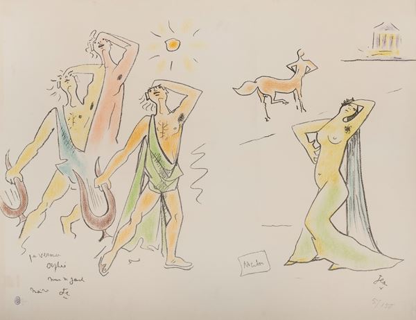 LITOGRAFIA DI JEAN COCTEAU