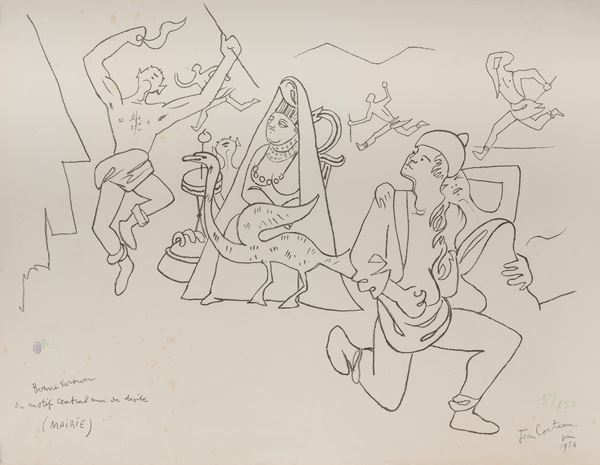 LITOGRAFIA DI JEAN COCTEAU