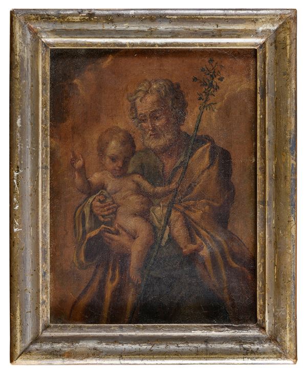 DIPINTO SAN GIUSEPPE E IL BAMBINO DI PITTORE VENETO