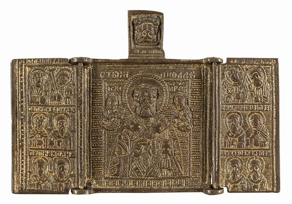 ICONA DA VIAGGIO IN BRONZO BALCANI