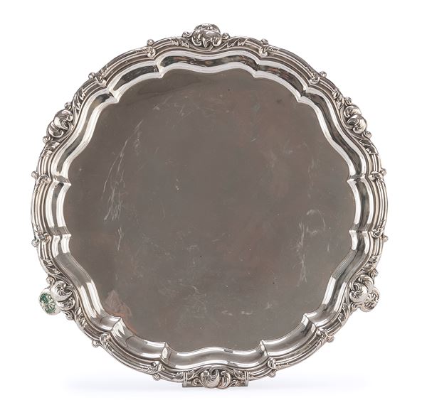 SALVER IN SILVERPLATED, PUNZONE REGNO UNITO