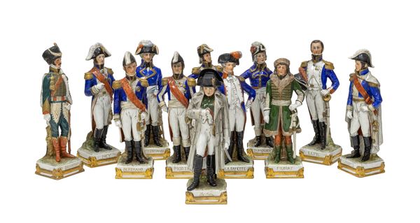 DODICI SCULTURE IN PORCELLANA, GINORI FINE XIX SECOLO