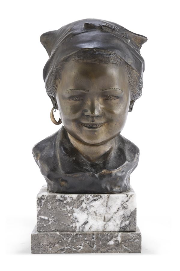 BRONZO BIMBA DI SCULTORE NAPOLETANO