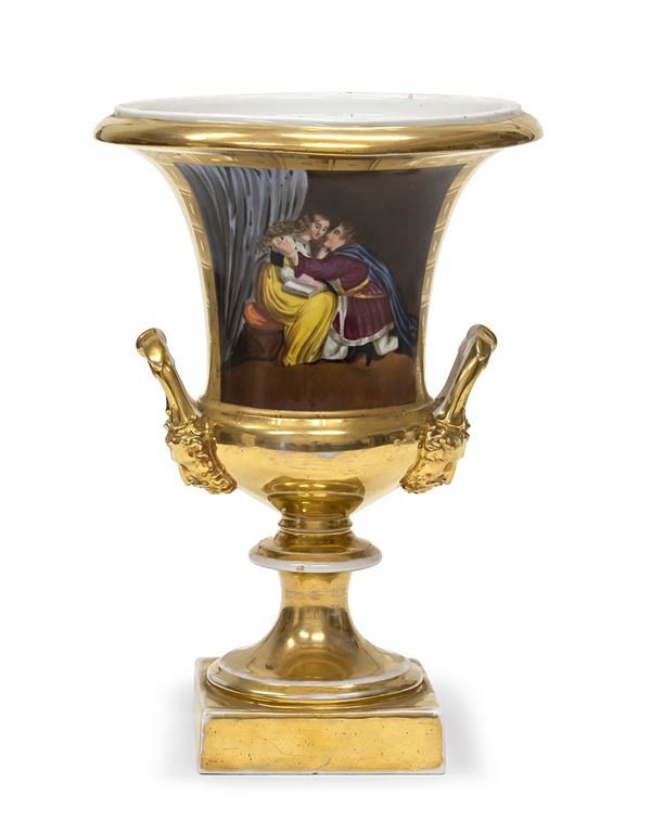 VASO MEDICI IN PORCELLANA, INIZI XIX SECOLO