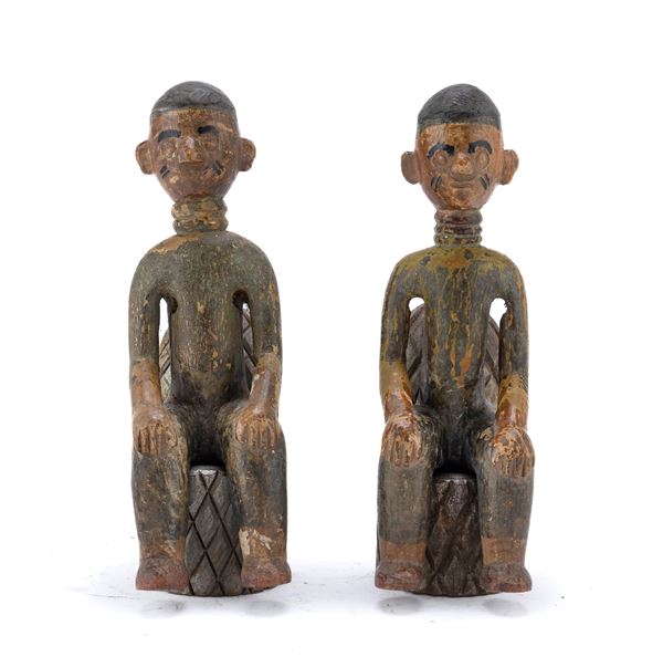 COPPIA DI SCULTURE IN LEGNO, PROBABILMENTE BURKINA FASO