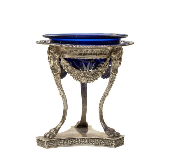 SALIERA IN ARGENTO, PUNZONE REGNO D'ITALIA 1830 ca.