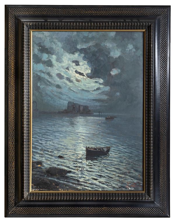 DIPINTO NAPOLI NOTTURNO DI ONOFRIO MARTINELLI