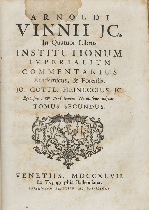 DUE VOLUMI ISTITUZIONI IMPERIALI