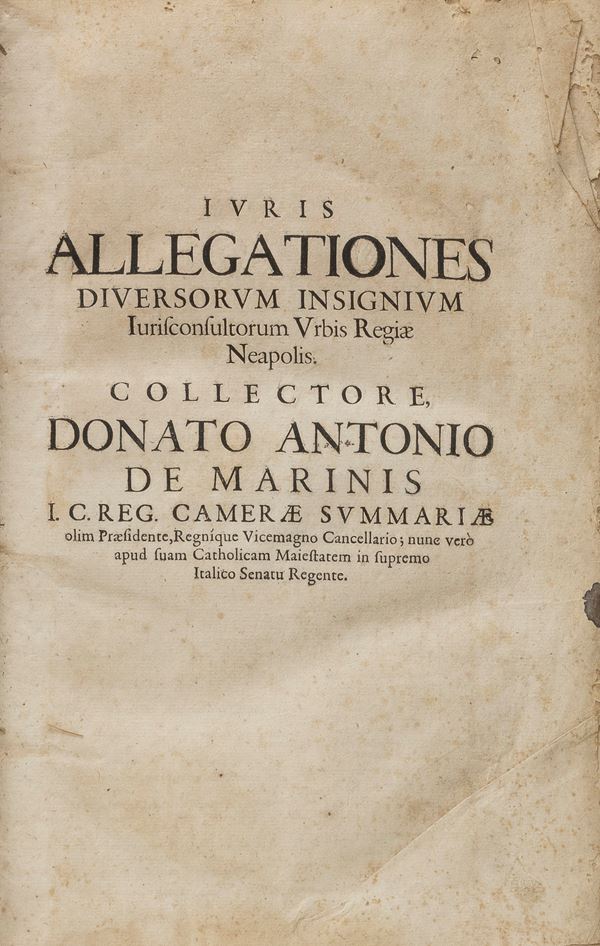 DUE VOLUMI DONATO ALLEGATIONES