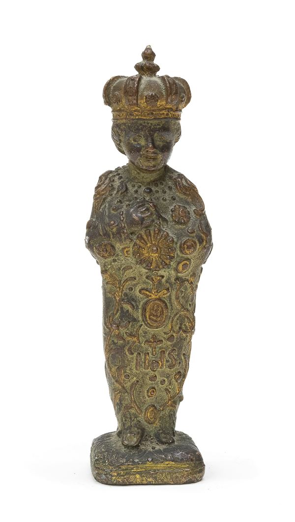 BIMBO MIGNON IN BRONZO, PROBABILMENTE RUSSIA  - Asta ASTA 287 - ANTIQUARIATO E ARTE ASIATICA - Casa d'Aste Babuino