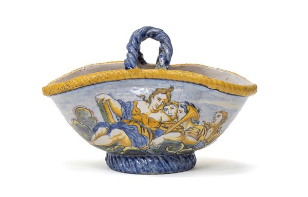 CESTINO IN MAIOLICA, CASTELLI XIX SECOLO