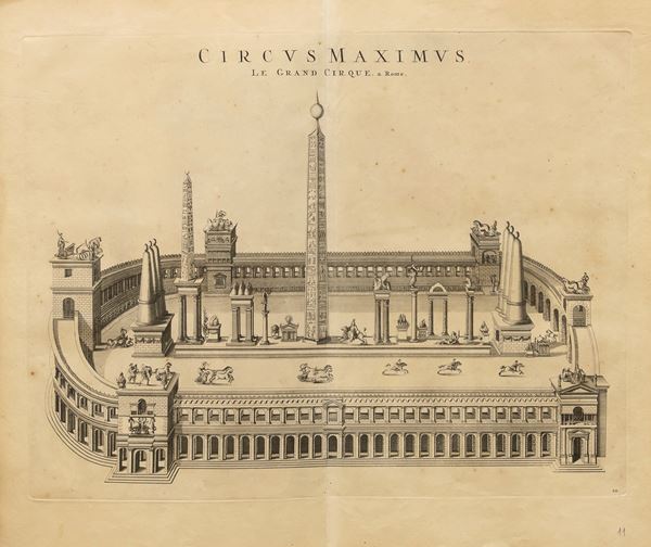 INCISIONE CIRCO MASSIMO DI PIERRE MORTIER