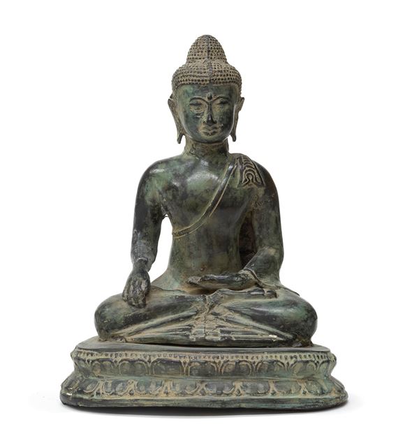 SCULTURA DI BUDDHA IN BRONZO, CINA