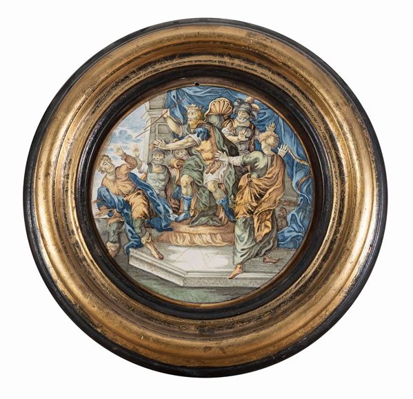 TONDO IN MAIOLICA DI CASTELLI