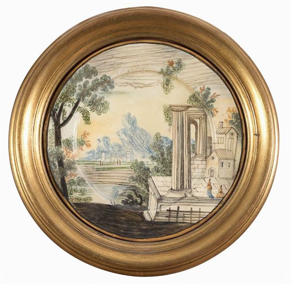 PIATTO IN MAIOLICA DI CASTELLI