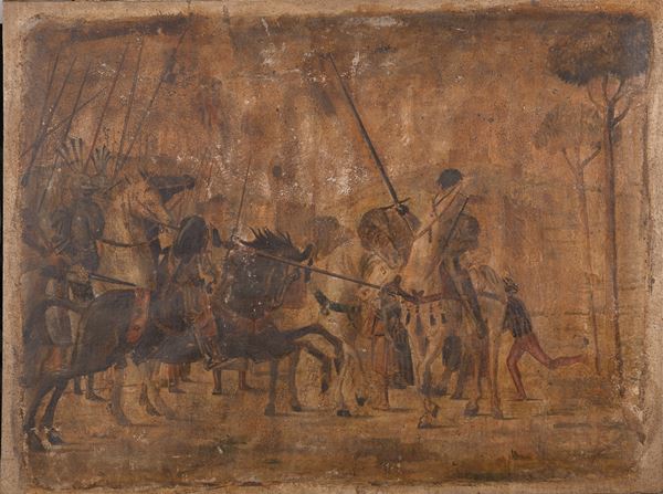 STRAPPO DI AFFRESCO BATTAGLIA DI CAVALIERI